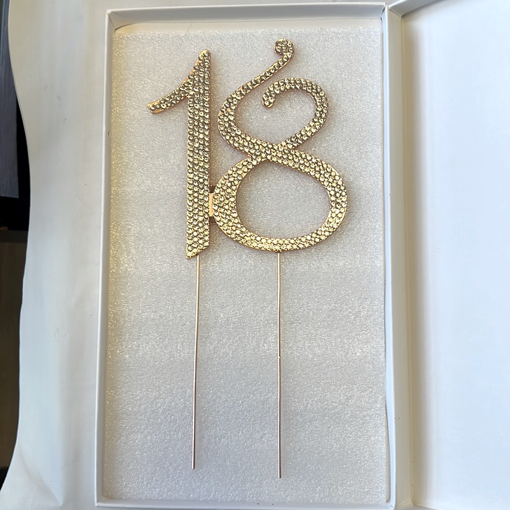 Celebrate in style with this Swarovski crystal and rose gold 18.